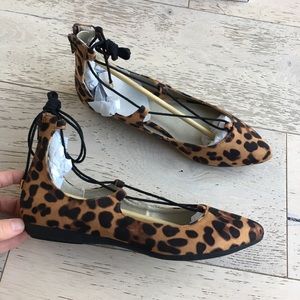 Sugar Starrstruck Leopard Flats Size 6.5